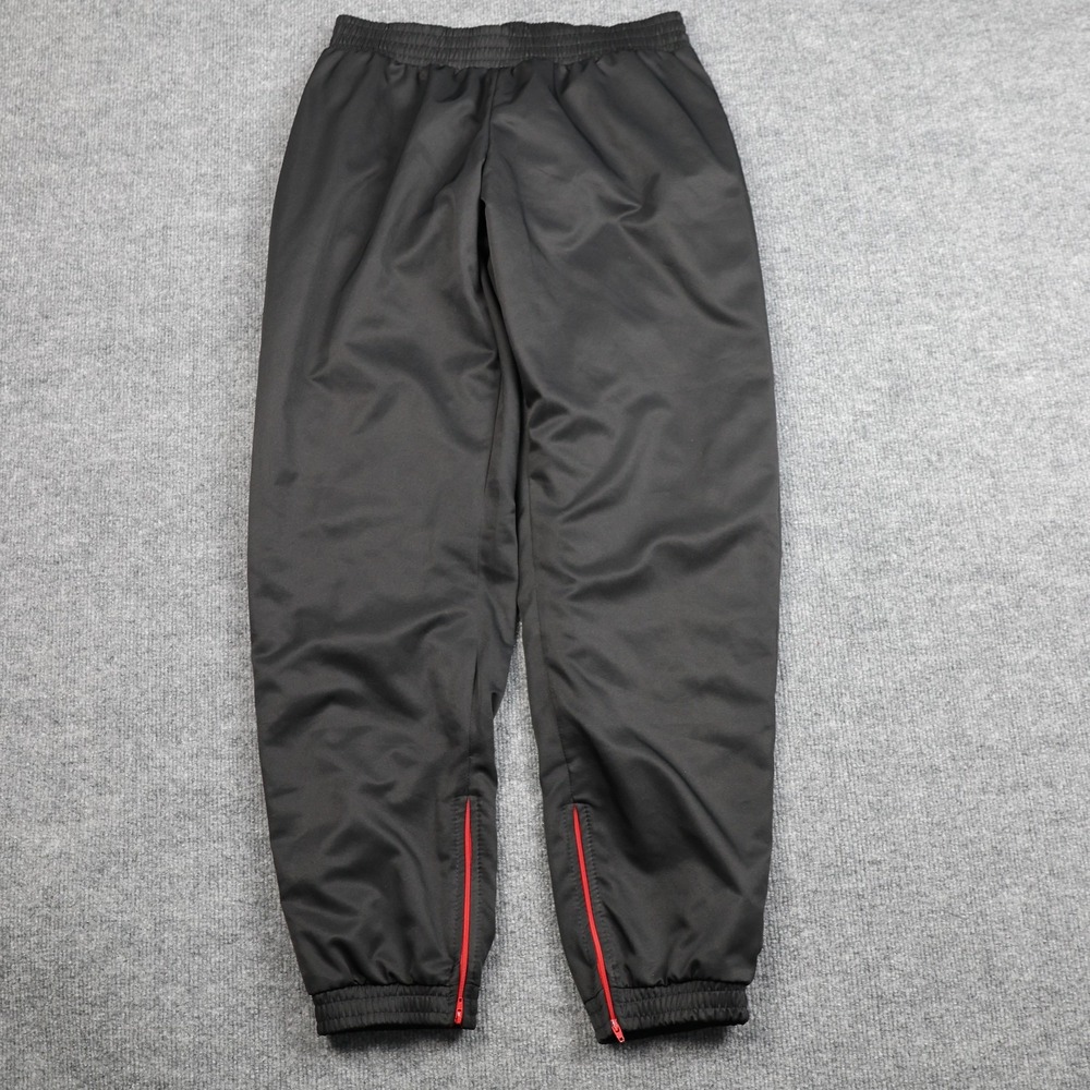 Varsity Spirit Pants Mens Large Black Warm Up Track Cotton Lined Ankle Zips L-30
